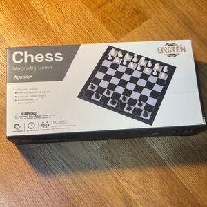 Black and White Magnetic Chess Game